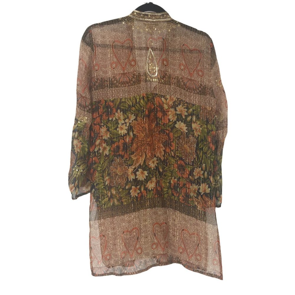 z.b.d. designs Silk/ Lurex Sheer Tunic Swim Cover - Picture 2 of 9